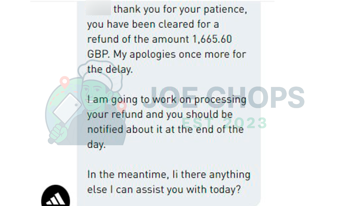 Adidas Order Success